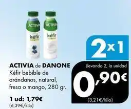Supermercados Lupa Activia/danone - kefir bebible de arandanos oferta