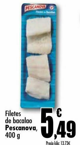 Unide Supermercados Filetes de bacalao pescanova oferta