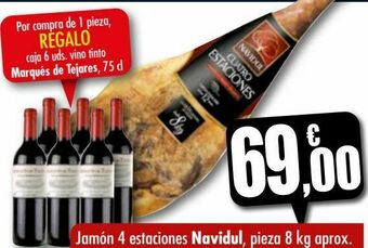 Unide Supermercados Jamón 4 estaciones navidul oferta
