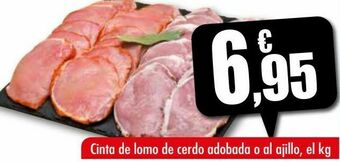 Unide Supermercados Cinta de lomo de cerdo adobada o al ajillo oferta