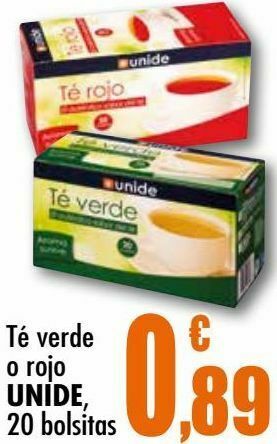 Unide Supermercados Té verde o rojo unide oferta