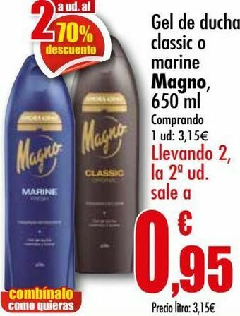 Unide Supermercados Gel de ducha classic o marine magno oferta