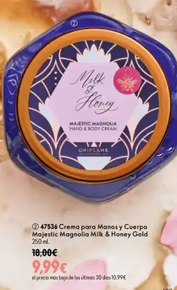 Oriflame Oriflame Crema para Manos y Cuerpo Majestic Magnolia Milk & Honey Gold oferta