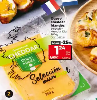 Dia Selección Mundial Dia Queso cheddar irlandés 200g oferta