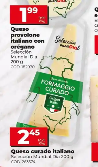 Dia Selección Mundial Dia Queso curado italiano 200g oferta