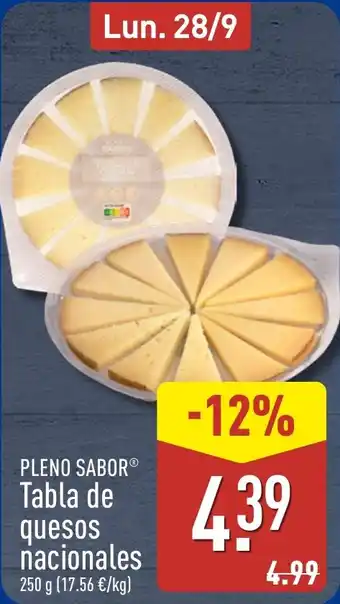 Pleno Sabor tabla de quesos nacionales