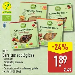 ALDI Bio barritas ecológicas oferta