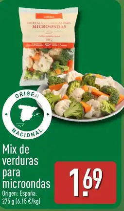 ALDI Lavadas mix de verduras para microondas oferta