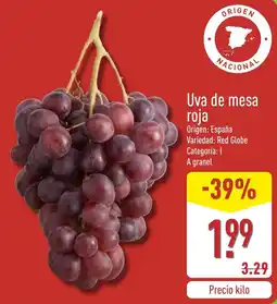 ALDI Uva de mesa roja oferta