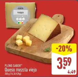 ALDI Pleno Sabor queso mezcla viejo oferta