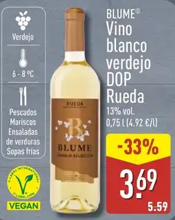 ALDI Blume vino blanco verdejo dop rueda oferta