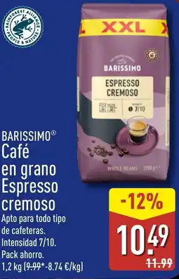 ALDI Barissimo café en grano espresso cremoso oferta