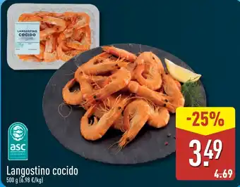 Langostino cocido