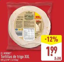 ALDI El Horno tortillas de trigo xxl oferta