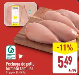 ALDI Pechuga de pollo formato familiar oferta