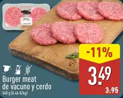 ALDI Burger meat de vacuno y cerdo oferta