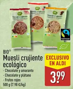 ALDI Bio Muesli crujiente ecológico oferta