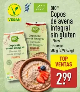 ALDI Bio copos de avena integral sin gluten oferta