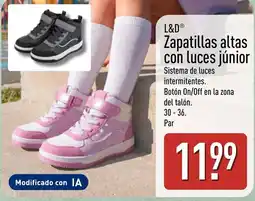 ALDI L&D Zapatillas altas con luces júnior oferta