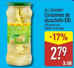 ALDI All Seasons corazones de alcachofa xxl oferta