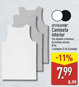 ALDI Up2fashion camiseta interior oferta