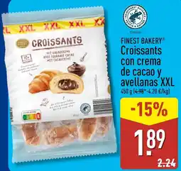 ALDI Finest Bakery croissants con crema de cacao y avellanas xxl oferta