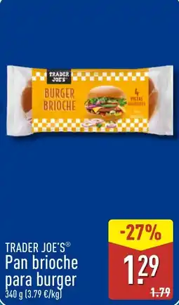 ALDI Trader Joe's pan brioche para burger oferta