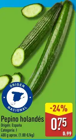 ALDI Pepino holandés oferta