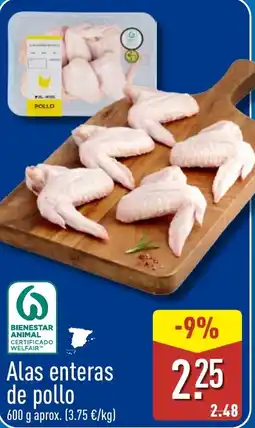 ALDI Alas enteras de pollo oferta