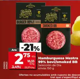Dia La burger maestra hamburguesa mestra 99% boví/smoked bb oferta