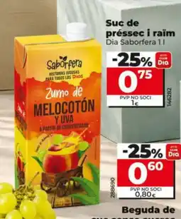 Dia Dia Saborfera zumo de melocotón y uva oferta