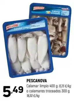 Coviran Pescanova calamar limpio oferta