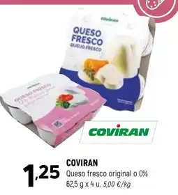 Coviran Coviran queso fresco original o 0% oferta