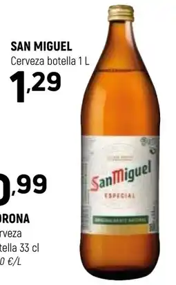 Coviran San Miguel cerveza botella oferta