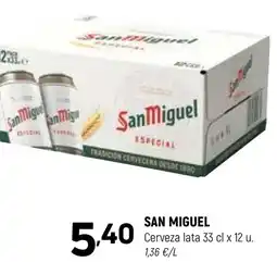 Coviran San Miguel cerveza lata oferta