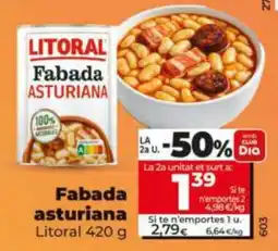 Dia Litoral fabada asturiana oferta