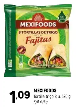 Coviran Mexifoods tortillas de trigo fajitas oferta