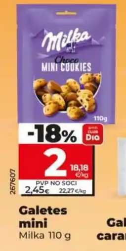 Dia Milka Choco mini cookies oferta