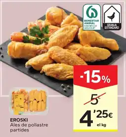 Caprabo Eroski ales de pollastre partides oferta