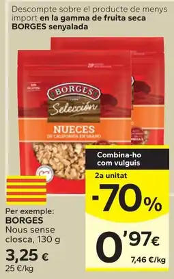 Caprabo Borges nueces de california en grano oferta