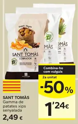 Caprabo Sant Tomàs gamma de patates xips senyalada oferta