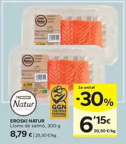 Caprabo Eroski Natur llims de salmó oferta
