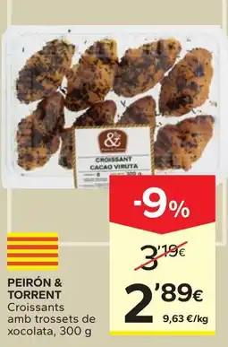 Caprabo Peirón & Torrent croissants amb trossos de xocolata oferta