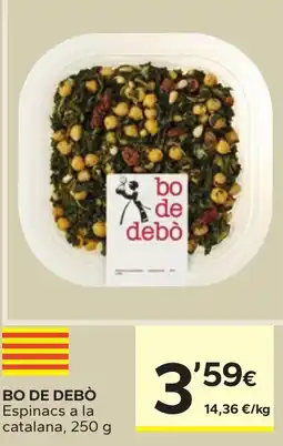 Caprabo Bo de Debò espinacs a la catalana oferta