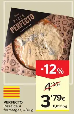 Caprabo Perfecto pizza de 4 formatges oferta
