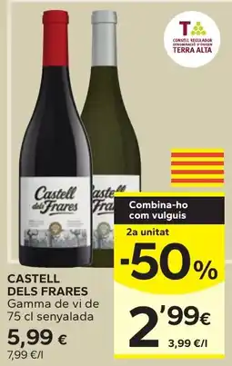 Caprabo Castell dels Frarees gamma de vi oferta