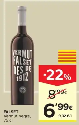 Caprabo Falset vermut negre oferta