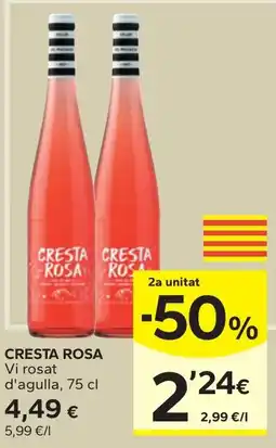 Caprabo Cresta Rosa Vi rosat d'agulla oferta