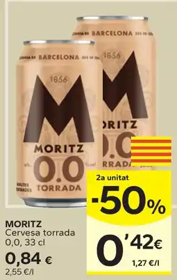 Caprabo Moritz cervesa torrada oferta