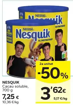 Caprabo Nesquik Cacau soluble oferta